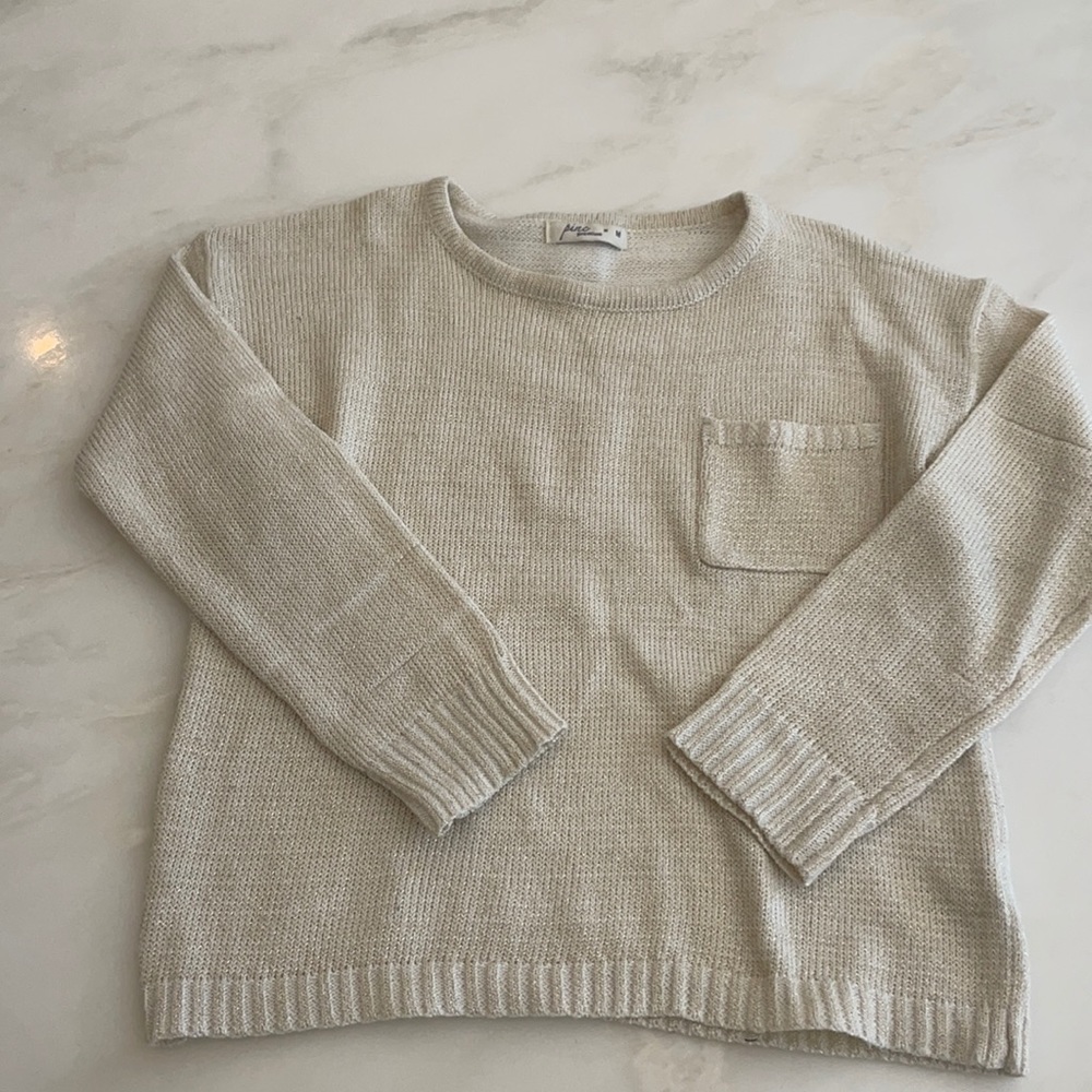 Pinc Premium Girls Cream Sweater-Size Medium